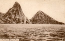 CPA. SAINTE LUCIE. Par Tuck, The Pitons, St Lucia, W.I.  Scan Du Verso - Santa Lucia