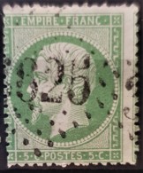 FRANCE 1862 - Canceled - YT 20 - 5c - Obl. Gr. Ch. - 1862 Napoleon III