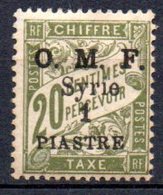 Syrie: Yvert N°  Taxe 10* - Postage Due