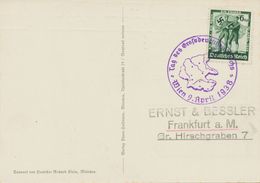 ÖSTERREICH OSTMARK "Tag Des Großdeutschen Reichs / Wien 9. April 1938" Viol. SST A. 6 Rpf Volksabstimmung Portogerecht - Covers & Documents