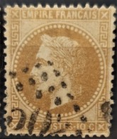 FRANCE 1868 - Canceled - YT 28B - 10c - 1863-1870 Napoléon III Lauré