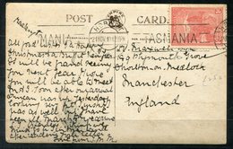 5648- AUSTRALIEN / TASMANIEN - Mi.18 Auf Postkarte Von Hobart Nach Manchester - Cartas & Documentos