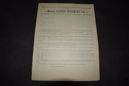 Facture Location Vierge Maison Alfred Wuilmart Fils Paturages Machines à Coudre De Toutes Marques Réparations - Vestiario & Tessile