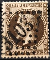FRANCE 1867 - Canceled - YT 30 - 30c - 1863-1870 Napoleon III Gelauwerd