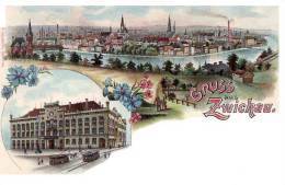 Deutschland, Zwickau, 1899, Sachsen, Lithogragia, Reproduction - Zwickau