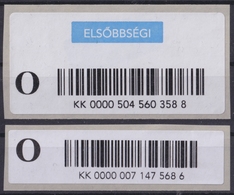NEW 2019 REGISTERED PRIORITY Self Adhesive Label Vignette USED / Still Adhesive - Briefe U. Dokumente
