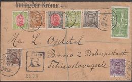 1926. 1 EYR, 3, 4, 5, 6, 8, 15 AUR  Christian X + 7 AUR Vik + 10 + 35 AUR Reykjavik. ... () - JF305809 - Covers & Documents