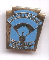 AA03 Pin's BASE BALL SOFTBALL LITTLE LEAGUE DISTRICT Baseball Achat Immédiat Immédiat - Baseball