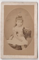 Cdv Photo Originale XIXème Petite Fille Belle Robe Par Penabert Cdv2916 1875 - Alte (vor 1900)
