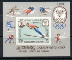 Aden Kathiri State Of Seiyun 1967 Mi#MS7B Winter Olympics Grenoble MS IMPERF MUH - Autres & Non Classés