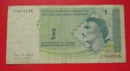 X1- 1 Konvertibilna Marka 1998. Bosnia And Herzegovina- One Convertible Mark, Circulated Banknote - Bosnia And Herzegovina