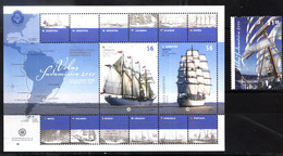 ARGENTINA ARGENTINE 2010 BATEAUX GRANDES VOILIERS SET+S/S SERIE+BLOC YV 2828+114 Mi 3317+BL116 MNH - Unused Stamps