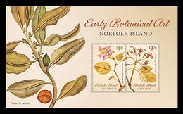 Norfolk Island 2020 Mih. 1291/92 (Bl.76) Flora. Early Botanical Art. Lagunaria And Ungeria MNH ** - Isla Norfolk