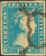 1º Y 2º Centenario. º4. 1850. 6 Reales Azul. MAGNIFICO. Cert. CEM. - Altri & Non Classificati