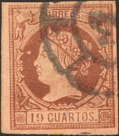 1º Y 2º Centenario. º54. 1860. 19 Cuartos Castaño. MAGNIFICO. Cert. CEM. - Andere & Zonder Classificatie