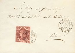 1º Y 2º Centenario. Sobre 58(3). 1862. Tres Cartas Franqueadas Con El 4 Cuartos Castaño Dirigidas A BARCELONA Y PALMA DE - Altri & Non Classificati