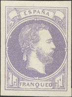 1º Y 2º Centenario. (*)158. 1874. 1 Real Violeta. Grandes Márgenes. MAGNIFICO. Cert. CEM. - Altri & Non Classificati