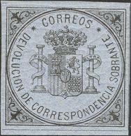 1º Y 2º Centenario. **172. 1875. Sin Valor, Azul. DEVOLUCION DE CORRESPONDENCIA. PIEZA DE LUJO. - Andere & Zonder Classificatie