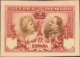 1º Y 2º Centenario. (*). 1912. Sin Valor, Violeta Y Castaño. SIN DENTAR. PRUEBA DE PUNZON, De Un Diseño No Adoptado De G - Other & Unclassified