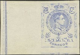 1º Y 2º Centenario. **273s. 1909. 20 Cts Violeta, Borde De Hoja (Nº140,966). MAGNIFICO Y RARISIMO SELLO CON NUMERACION A - Altri & Non Classificati