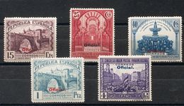 1º Y 2º Centenario. **622/28cc. 1931. Serie Completa, Cinco Valores. Variedad CAMBIOS DE COLOR. MAGNIFICA. Edifil 2015:  - Andere & Zonder Classificatie