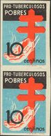 1º Y 2º Centenario. **840s(2). 1937. 10 Cts Negro, Rojo Y Azul, Pareja. SIN DENTAR. MAGNIFICA. Edifil 2020: +170 Euros - Other & Unclassified