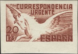 1º Y 2º Centenario. *861s. 1938. 20 Cts Castaño, Borde De Hoja. SIN DENTAR. MAGNIFICO. Edifil 2020: 28 Euros - Other & Unclassified