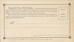 Entero Postal. (*)EPPR4. 1873. 5 Cts Negro. TARJETA POSTAL PROVISORIA "Novísima Edición (Junio 1873), Interín El Gobiern - Andere & Zonder Classificatie