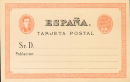 Entero Postal. (*)EPNE2. 1875. 5 Cts Naranja Y Negro Sobre Tarjeta Entero Postal NO EMITIDA. MAGNIFICA. Edifil 2020: 61  - Altri & Non Classificati