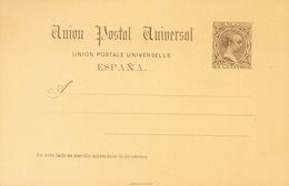 Entero Postal. (*)EP22. 1889. 15 Cts Castaño Sobre Tarjeta Entero Postal. MAGNIFICA. Edifil 2020: 89 Euros - Sonstige & Ohne Zuordnung