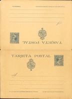 Entero Postal. (*)EP28. 1890. 15 Cts+15 Cts Azul Sobre Tarjeta Entero Postal, De Ida Y Vuelta. MAGNIFICA. Edifil 2020: 8 - Andere & Zonder Classificatie