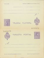 Entero Postal. (*)EP51. 1910. 15 Cts+15 Cts Violeta Sobre Tarjeta Entero Postal, De Ida Y Vuelta. MAGNIFICA Y RARISIMA,  - Altri & Non Classificati