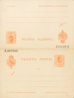 Entero Postal. (*)EP52. 1910. 20 Cts+20 Cts Naranja Sobre Tarjeta Entero Postal, De Ida Y Vuelta. MAGNIFICA. Edifil 2020 - Altri & Non Classificati