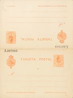 Entero Postal. (*)EP52. 1910. 20 Cts+20 Cts Naranja Sobre Tarjeta Entero Postal, De Ida Y Vuelta. MAGNIFICA. Edifil 2020 - Andere & Zonder Classificatie