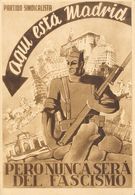 Guerra Civil, Tarjeta Postal Republicana. (*). (1937ca). Tarjeta Postal Ilustrada Del Partido Sindicalista, AQUI ESTA MA - Andere & Zonder Classificatie