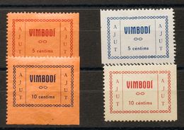 Guerra Civil, Locales. *. 1936. Serie Completa VIMBODI (TARRAGONA), Cuatro Valores. MAGNIFICA Y RARA. (Allepuz 1/4, Feso - Other & Unclassified