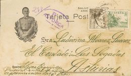 Guerra Civil, Campo De Concentración. Sobre. 1940. 5 Cts Castaño Y 15 Cts Verde. Tarjeta Postal De ASTORGA (LEON) A LAS  - Other & Unclassified