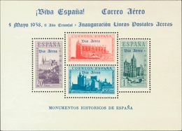 Emisiones Locales Patrióticas, Burgos. *95/97, 95A. 1938. Serie Completa, Cuatro Hojas Bloque. MAGNIFICAS. Edifil 2017:  - Otros & Sin Clasificación