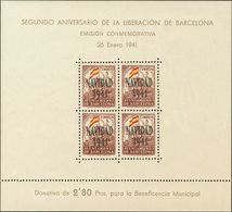 Ayuntamiento De Barcelona. **31/32. 1941. Hojas Bloque. MAGNIFICAS. Edifil 2020: 80 Euros - Barcelone