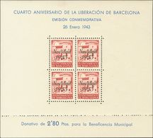 Ayuntamiento De Barcelona. **53/54. 1943. Hojas Bloque. MAGNIFICAS. Edifil 2020: 96 Euros - Barcellona