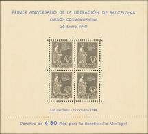 Ayuntamiento De Barcelona. **62/64. 1944. Hojas Bloque. MAGNIFICAS. Edifil 2020: 110 Euros - Barcellona