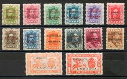 Andorra. *1/14. 1928. Serie Completa. MAGNIFICA. Edifil 2019: 645 Euros - Other & Unclassified