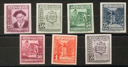 Andorra. **45/55s. 1948. Serie Completa, A Falta Del 4 Pts. SIN DENTAR. MAGNIFICA Y RARISIMA, EL VALOR DE 4 PTS EL PROPI - Sonstige & Ohne Zuordnung