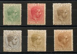 Cuba. */(*)62/67. 1881. Serie Completa. BONITA. Edifil 2020: 77 Euros - Cuba (1874-1898)