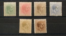 Cuba. *68/73. 1882. Serie Completa. MAGNIFICA. Edifil 2019: 200 Euros - Cuba (1874-1898)