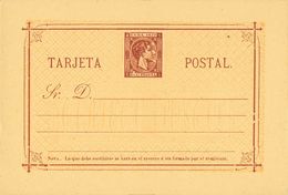 Cuba, Entero Postal. (*)EP2. 1879. 25 Cts Castaño Rojol Sobre Tarjeta Entero Postal. MAGNIFICA. Edifil 2019: 36 Euros - Cuba (1874-1898)