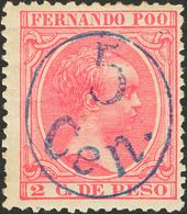 Fernando Poo. *40A. 1896. 5 Cts Sobre 2 Cts Rosa. MAGNIFICO. Edifil 2018: 42 Euros - Sonstige & Ohne Zuordnung