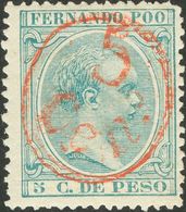 Fernando Poo. *40B. 1896. 5 Cts Sobre 5 Cts Verde. MAGNIFICO. Edifil 2018: 210 Euros - Altri & Non Classificati