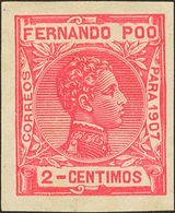 Fernando Poo. *153s. 1907. 2 Cts Rosa. SIN DENTAR. MAGNIFICO. - Andere & Zonder Classificatie