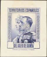 Guinea. (*)212P. 1931. Sin Valor, Azul. PRUEBA DE PUNZON. MAGNIFICA Y RARA. - Altri & Non Classificati